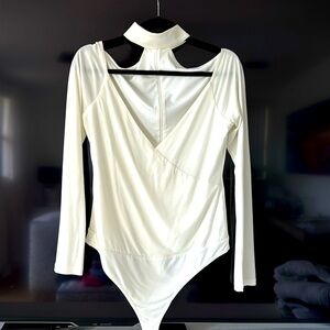 Lovers and Friends white collar neck bodysuit
